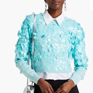 ALICE + OLIVIA
Sequined cotton-blend sweater size 0